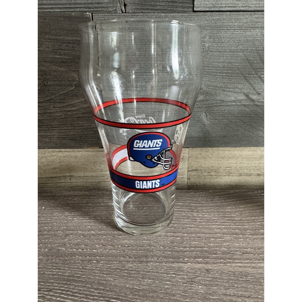New York Giants Football Coca Cola NFL Beer Glass 16 oz Vintage